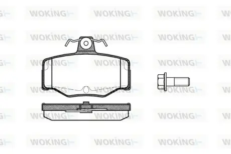 Задние тормозные колодки WOKING P243300 Ниссан Primera