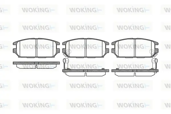 Задні тормозні (гальмівні) колодки WOKING P2563.12 (фото 1)