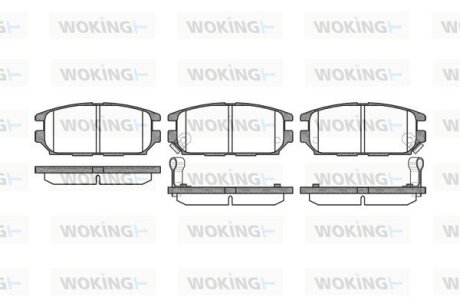 Задние тормозные колодки woking P256312