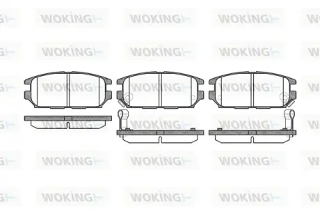 Задні тормозні (гальмівні) колодки WOKING P2563.12