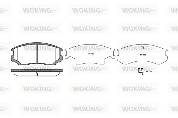 Передні тормозні (гальмівні) колодки WOKING P257322 (фото 1)