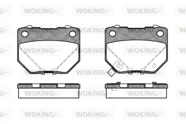 Задние тормозные колодки WOKING P2653.21