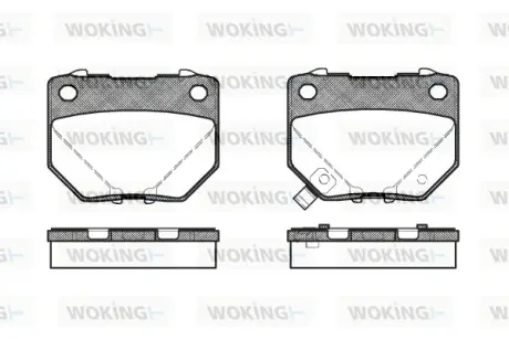 Задние тормозные колодки WOKING P2653.21