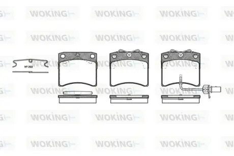 Передні тормозні (гальмівні) колодки WOKING P2853.11