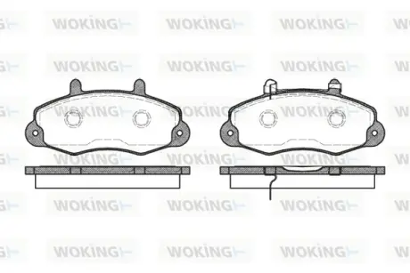 Передні тормозні (гальмівні) колодки WOKING P291302 Форд Transit