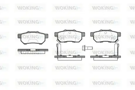 Задні тормозні (гальмівні) колодки WOKING P333352