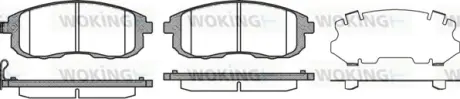 Колодки гальмівні WOKING P393311 Ниссан Сентра