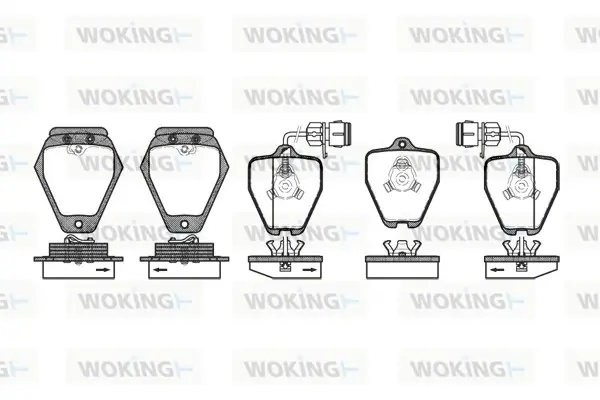 Передние тормозные колодки WOKING P408302