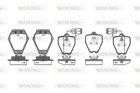 Передние тормозные колодки WOKING P408302 Ауди 100 с3