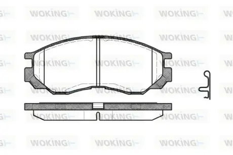 Передні тормозні (гальмівні) колодки WOKING P4833.00