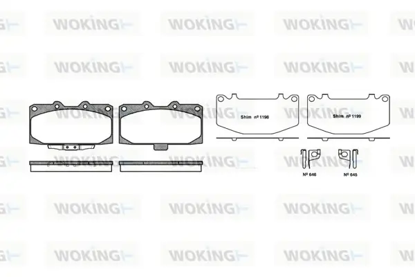 Передние тормозные колодки WOKING P4993.12