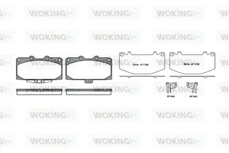 Передние тормозные колодки WOKING P4993.12