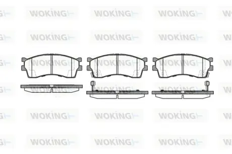 Передні тормозні (гальмівні) колодки WOKING P5153.32