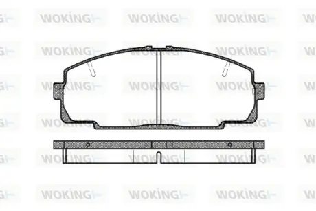 Передние тормозные колодки WOKING P521320 Тойота Хайс