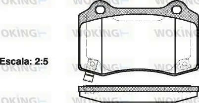 Задние тормозные колодки WOKING P534354 Jeep Grand Cherokee