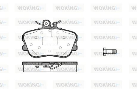 Передние тормозные колодки woking P545300 на Мерседес W202