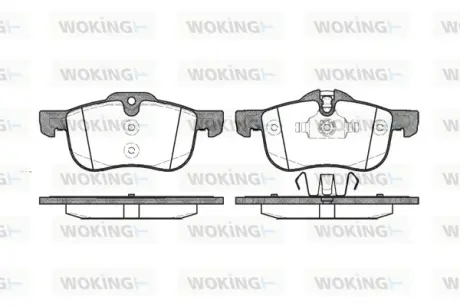 Передние тормозные колодки WOKING P6193.00