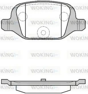 Задние тормозные колодки WOKING P6273.00