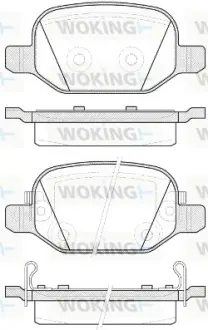 Задні тормозні (гальмівні) колодки WOKING P627352