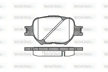 Передні тормозні (гальмівні) колодки WOKING P642300 Тойота Виста