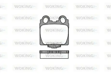 Задние тормозные колодки WOKING P6433.04