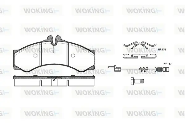 Передние тормозные колодки WOKING P714302