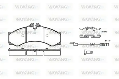 Передние тормозные колодки WOKING P714302 Фольксваген Лт 35