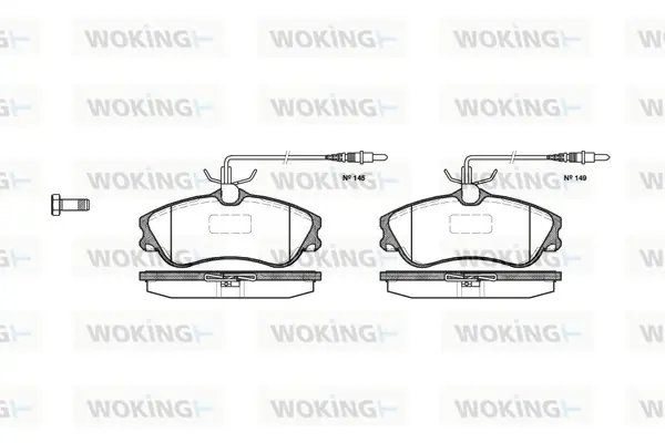 Передние тормозные колодки WOKING P7343.04
