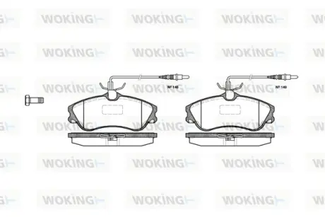 Передние тормозные колодки WOKING P7343.04