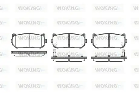 Задние тормозные колодки WOKING P7493.02