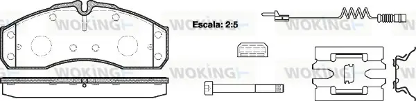 Колодки гальмівні WOKING P7513.22