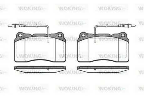 Передні тормозні (гальмівні) колодки WOKING P7663.14