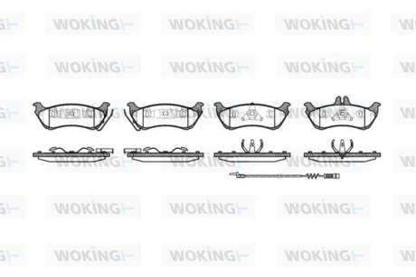 Задние тормозные колодки woking P798311