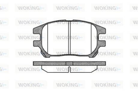 Передние тормозные колодки woking P872300