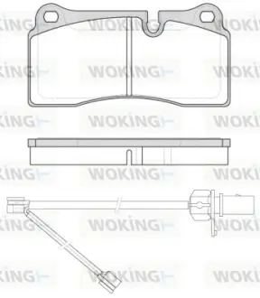 Задні тормозні (гальмівні) колодки WOKING P8833.21