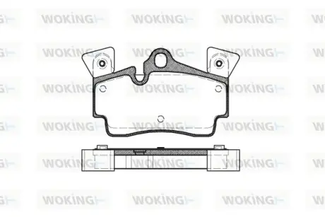 Задние тормозные колодки WOKING P896310 Ауди Q7