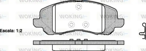 Передние тормозные колодки WOKING P904320