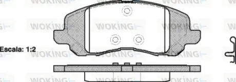 Передні тормозні (гальмівні) колодки WOKING P904320 Ауди 200