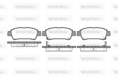 Задні тормозні (гальмівні) колодки WOKING P920302