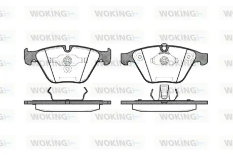 Передние тормозные колодки WOKING P957300 Бмв E63