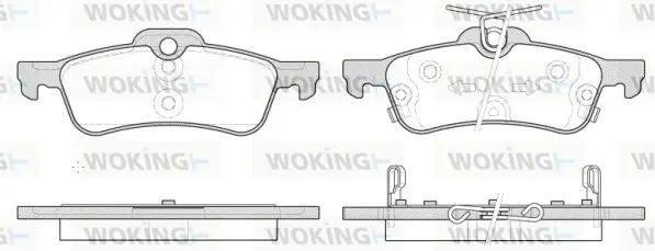 Задние тормозные колодки WOKING P962312