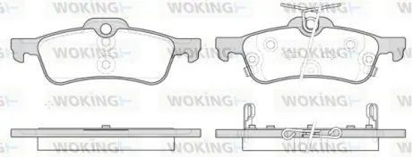 Задние тормозные колодки WOKING P962312 Хонда Цивик