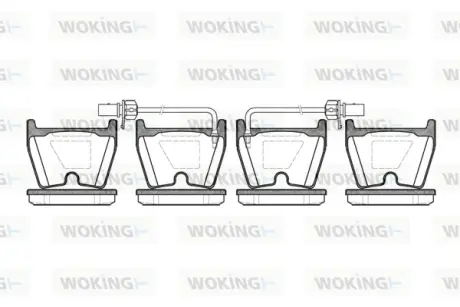 Передні тормозні (гальмівні) колодки WOKING P9963.02