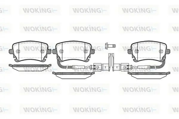 Задние тормозные колодки WOKING P9973.02