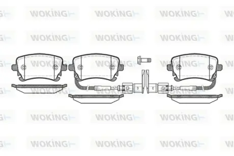 Задние тормозные колодки WOKING P9973.02