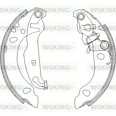 Колодки ручного (стоячого) гальма WOKING Z4138.00 (фото 1)