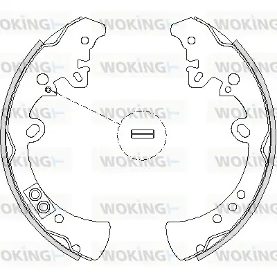 Колодки ручного (стоячого) гальма WOKING Z4218.00 (фото 1)