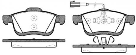 Передні тормозні (гальмівні) колодки woking P10833.22