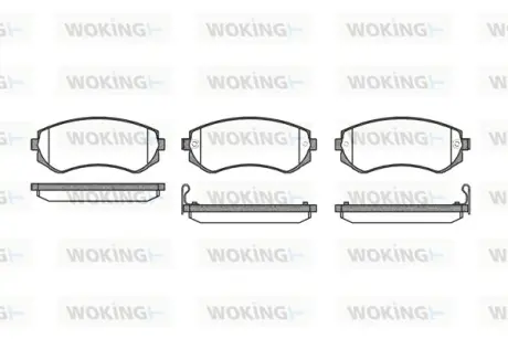 Задние тормозные колодки WOKING P217312 Ниссан Almera n15