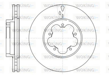 Гальмівний диск пер. Transit 06-14 woking D61021.10